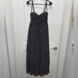 Petal + Pup Black & White Floral Bustier Maxi Formal Dress